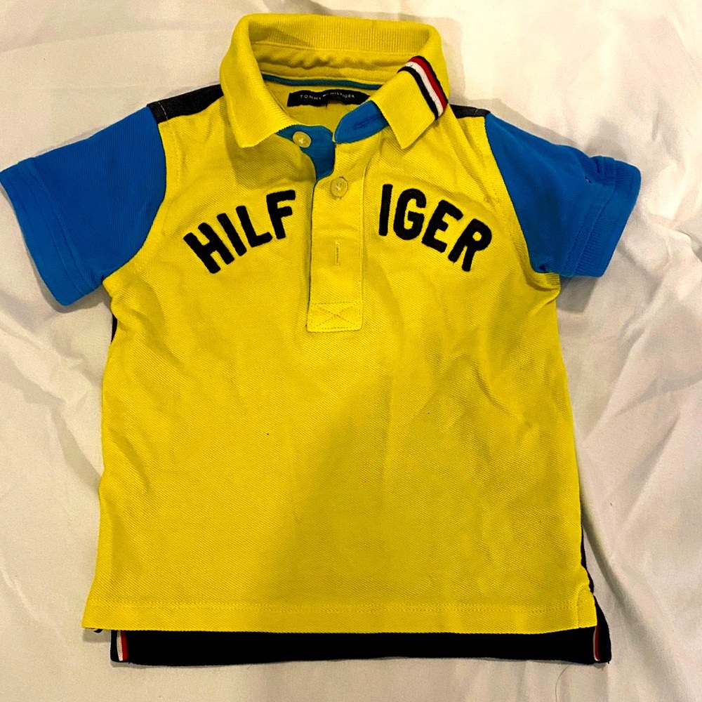 Tommy Hilfiger Kids Polo in Yellow and Blue
